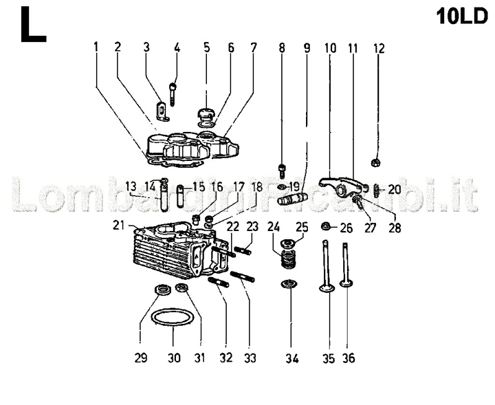 Picture of CYLINDER HEAD/ ROCKER ARM BOX/ VALVES
