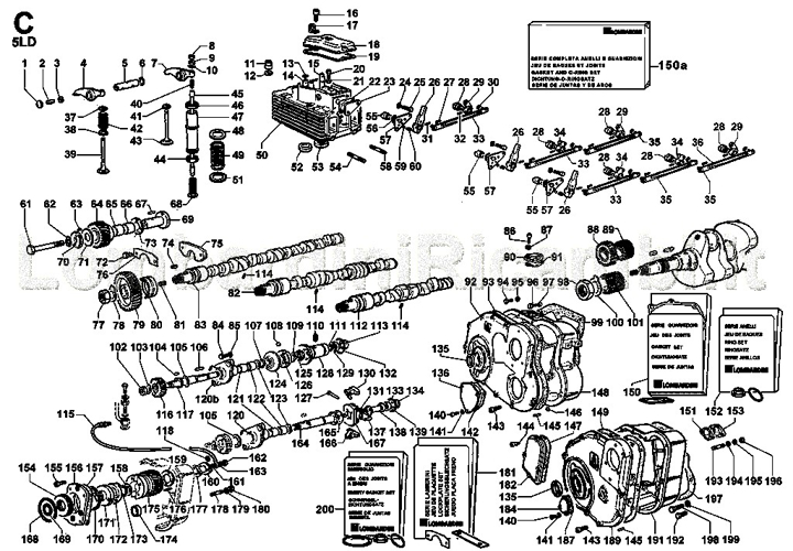 Picture of CYLINDER HEAD/ ROCKER ARM BOX/ COMPRESSION RELEASE/ VALVES/ TIMING/ SPEED GOVERNOR